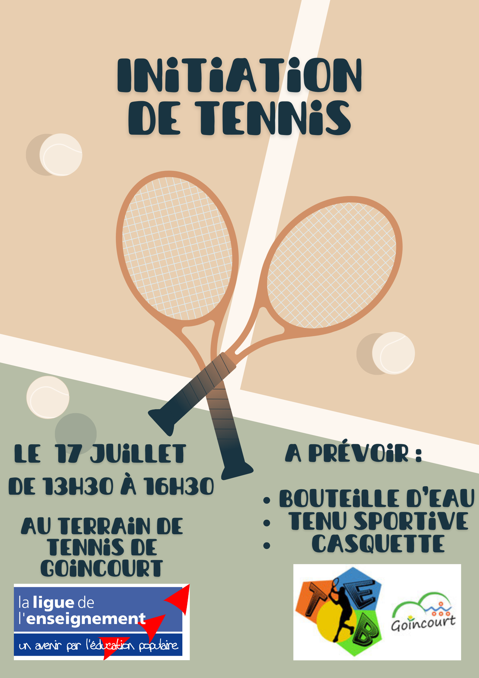 affiche initiation tennis