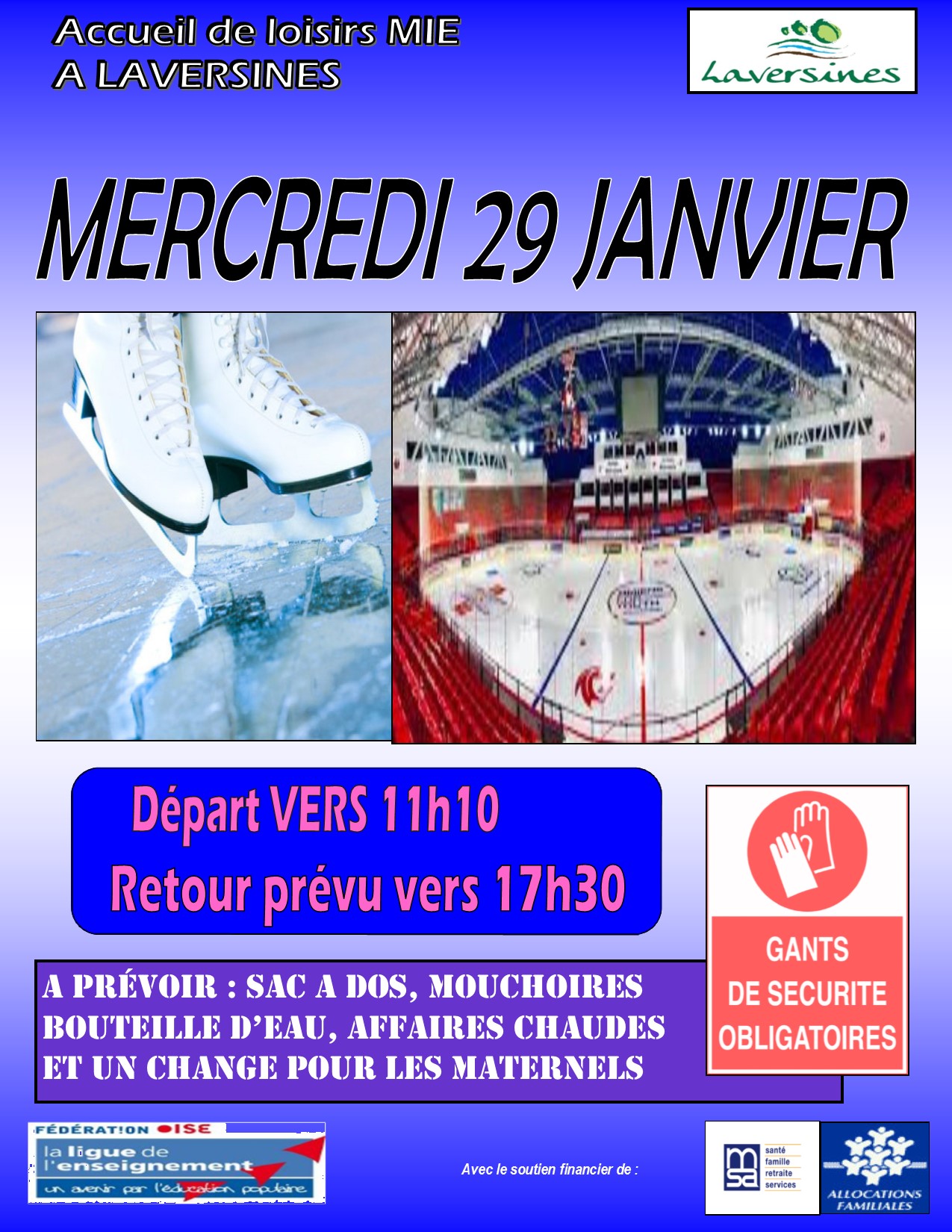 AFFICHE patinoire JANVIER