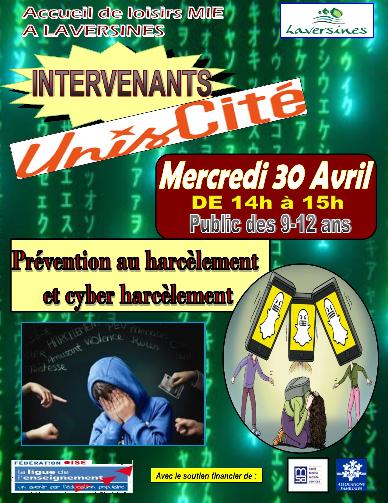 Intervenants UNISCITE Harcèlement